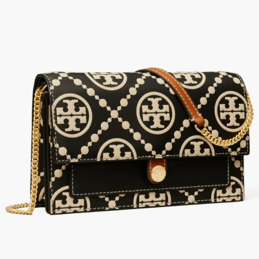 新品！Tory Burch 汤丽柏琦T Monogram woc 老花链条包$348-55HaitaoShop